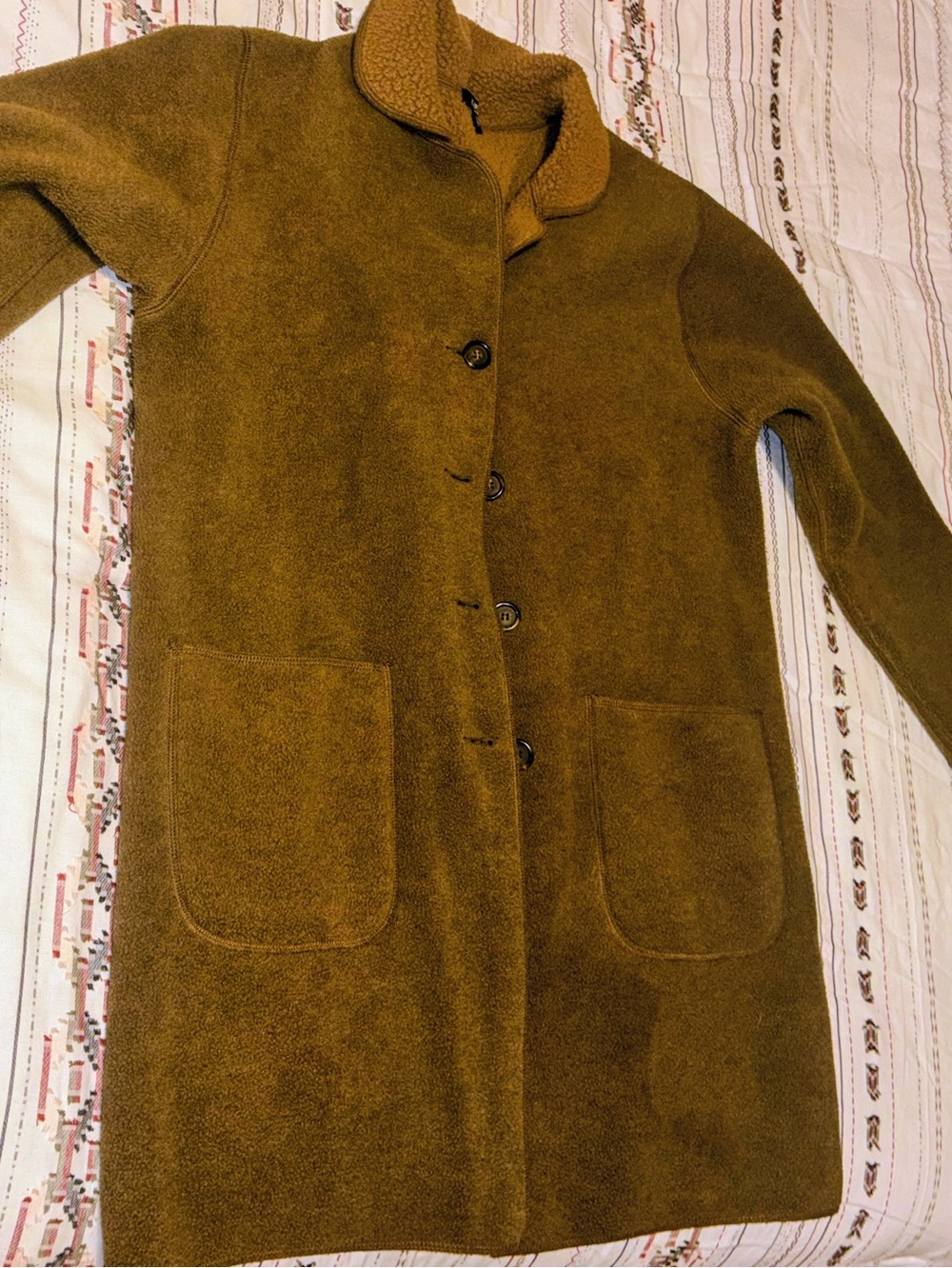 Karen Kane Lifestyle Brown Fleece Shacket Coat – Women’s Small- Soft Lined